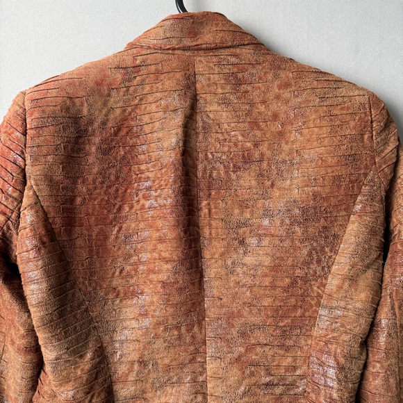 Zara sz XS brown faux leather basic blazer - Picture 9 of 9